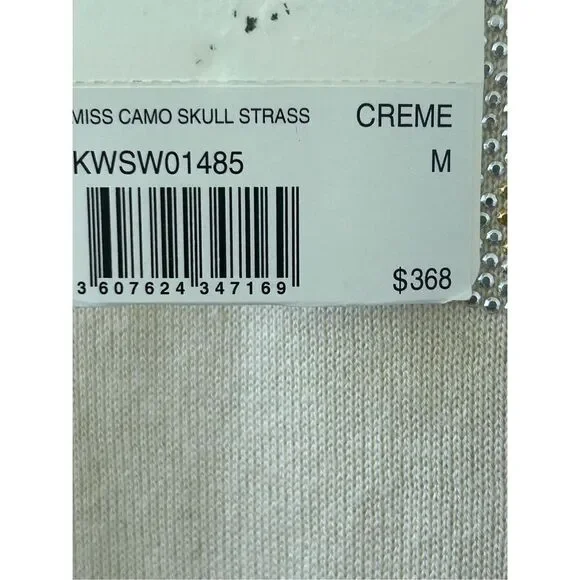 Zadig & Voltaire Miss Camo Skull Strass Sweater Women’s Cream Size Medium